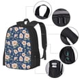 thumbnail image 4 of Balery Flower Backpack for Men and Women - Durable 600D Oxford Cloth -Large Capacity, Water-Resistant School, Travel, and Hiking Bag, 4 of 9