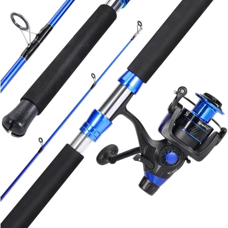 Catfish Fishing Rod Combo IM8 Carbon 2 Piece MH Power Portable Travel Spinning Rod with 4000 Size Spinning Reel -7 0 $$Sport & Recreation Other