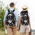 thumbnail image 4 of Goofa The Nightmare Before Christmas Pattern Durable Canvas Daypack - High-Quality Vintage Backpack, Compact & Versatile for Travel and Everyday Use-Medium, 4 of 5