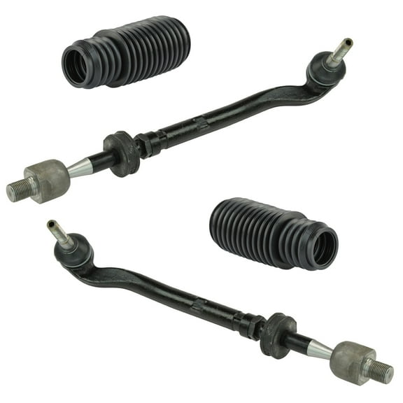 TRQ Tie Rods Inner Outer Bellows Front Left & Right Pair for BMW 525i 528i 530i PSA55049