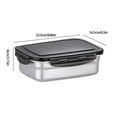 thumbnail image 3 of Stainless Steel Kimchi Container with Leak Proof Lid, 14.5x11x5cm Food Grade Lunch Box for Meal Prep & On-the-go, Large Capacity Airtight Organizer for Office, Travel, and Picnics,Vsgery, 3 of 9