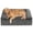 Gray, variant on Gymax Cooling Gel Memory Foam Dog Bed w/Bolsters Washable Cover & Non-slip Bottom Gray