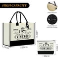 thumbnail image 4 of Birthday gifts for Women Travel Canvas Tote Bag and Makeup Bag -2026, 4 of 6