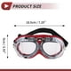 thumbnail image 4 of Gafas de montar para motocicleta plegables de PC PU esponja para motocross y ATV, lente transparente, marco rojo plateado, 4 of 6