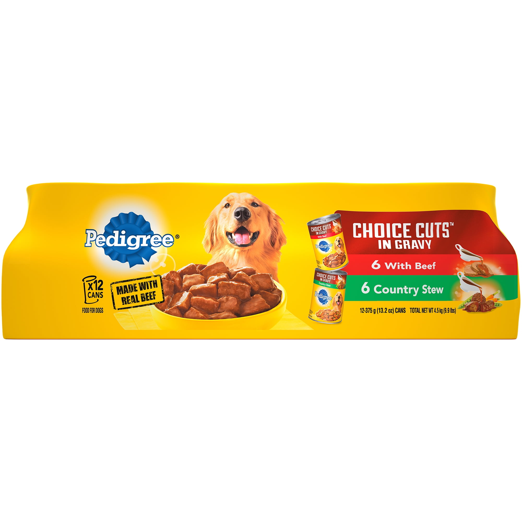 Photo 1 of Pedigree Choice Cuts In Gravy Beef & Country Stew Wet Dog Food - 13.2oz/12ct Variety Pack EXPIRES AUGUST 2023
