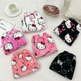 thumbnail image 3 of Pijama de franela Sanrio Hello Kitty Y2k Kawaii para mujer, pantalones cálidos de lana con dibujos animados, pantalones casuales para el hogar, pantalones de moda para otoño e invierno., 3 of 6
