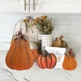 thumbnail image 3 of E-view Metal Flat Pumpkin Decor Free Standing Pumpkin Decoration for Home Yard Garden (H-24.5"), 3 of 9