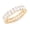 F445, variant on 14K Gold Plated Eternity Ring for Women - Square-Cut Cubic Zirconia Rings - Stackable Love Wedding Band