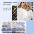 thumbnail image 4 of 100 Set Leather Snap Fasteners Kit, 12.5Mm Metal Button Snaps Studs, 4 Color Leather Snaps for Clothes, Bags, 4 of 8