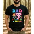 thumbnail image 6 of Axolotl Birthday Dad Shirt - Matching Family Party Tees for Girls, Mom & Dad-Sold Individually Black Shirt Adult Small, 6 of 8