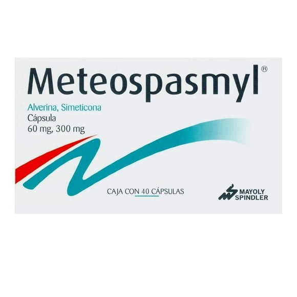 Meteospasmyl Alverina 60 mg, Simeticona 300 mg 40 cápsulas