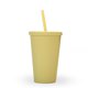 thumbnail image 1 of Taza de agua portátil de doble capa de 16 oz Taza de agua de color sólido de dibujos animados esmerilado (amarillo) Sincero Electrónica, 1 of 1