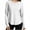 White, variant on ZyeKqe Womens Workout Tops Long Sleeve Crewneck Sun Protection Ports Yoga Running Shirts Solid Quick Drying Shirts