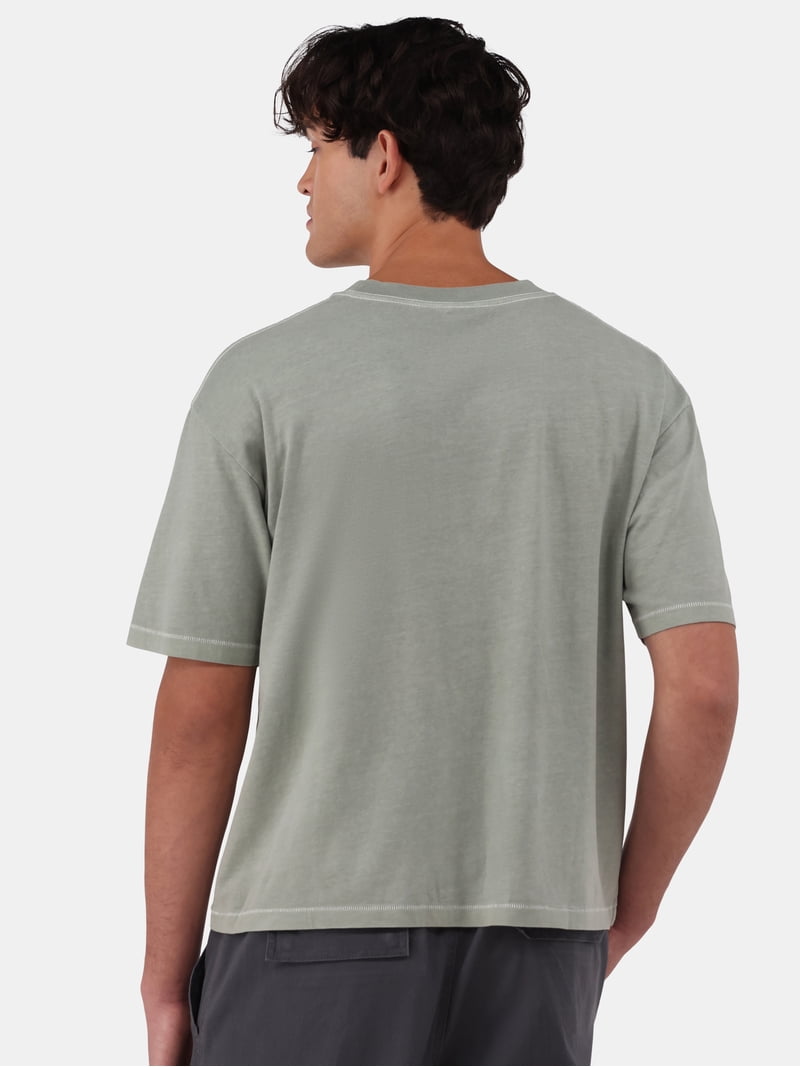 No Boundaries Boxy Cropped Tee - Oversized Fit men's Shirt