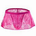 thumbnail image 3 of COSFO Mens Breathable Boxer Briefs Lace with Support Pink Trunks Mesh Loose Fit Underwear for Men, 3 of 4