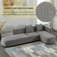 thumbnail image 4 of Williamspace L Shaped Curved Sofa Modern Couch Comfy Cloud Sofa Upholstery Sectional Sofa with Chaise for Living Room, Apartment, Grey, 4 of 7