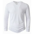 thumbnail image 4 of Maean Mens Lightweight Sweaters Ribbed Knit Long Sleeve Tops Fall Winter Textured Underwear Sweater, 4 of 7