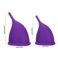 thumbnail image 5 of Silicone Menstrual Cup Reusable Female Lady Hygiene Cup Collector Body Care Tool(1 x Purple Menstrual Cup(S)+1 x Purple Menstrual Cup(L)+Storage Bag ), 5 of 5