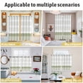 thumbnail image 6 of Sage Green Stripe Kitchen Curtains 96 Inch Length, Modern Rustic Horizontal Green Striped Grommet Top Bedroom Living Room Curtains, Light Filtering Cafe Curtain Drapes 2 Panels Set 104''x96'', 6 of 9