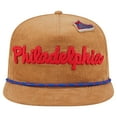thumbnail image 2 of Men's-New Era  Tan Philadelphia 76ers Victory Grove Corduroy Sneaker Pin Golfer Adjustable Hat, 2 of 6