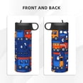 thumbnail image 4 of 18 Oz Insulated Sports Bottle, Outdoor Sports Gym Handheld Portable Casual Stainless Steel Water Bottle, Straw With Lid Train, 4 of 9