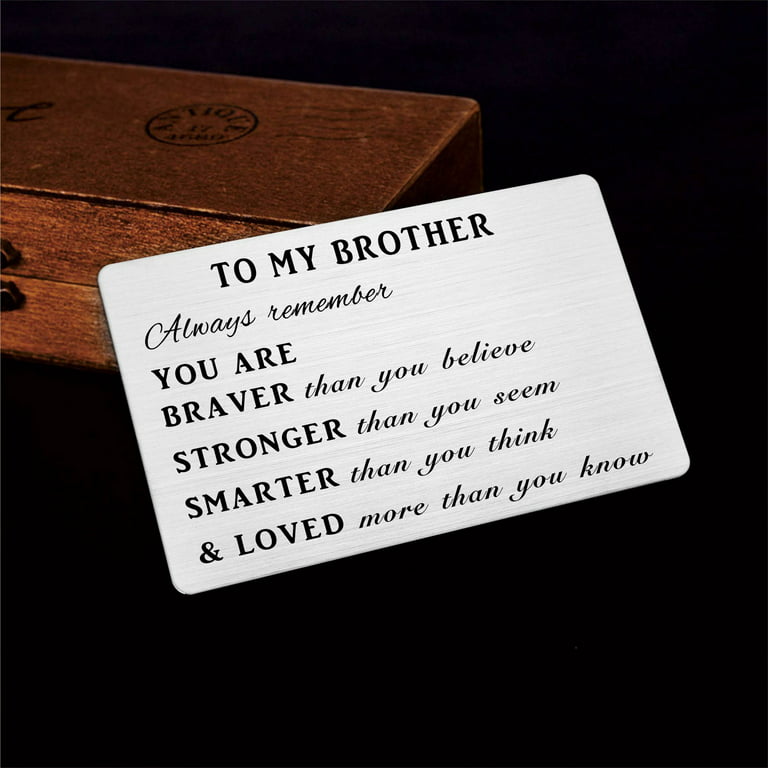 Personalized Gift For Brother, Sentimental Gift For Brother From Sister,  Thank You Gift For Brother - Stunning Gift Store