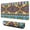 Yellow Geometric Boho, variant on Long Mouse Pads for Desk,White Geometric Zigzag Circle Pattern Desk Mats on Top Of Desks, Desk Mouse Pad Extra Large with 3mm Non-Slip Base and Stitched Edge for Gaming,Office,Work,Home 31.5"x11.8"