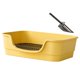 thumbnail image 3 of Caja de arena para mascotas con tapa abierta y pala, tamaño jumbo, para gatos y perros de interior. amarillo, 3 of 9