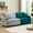 Gray & Green, variant on PPorfamilia 87" Modular Sectional Loveseat, Vintage Velvet Fabric Extra Large 2-Seater Couch Sofa with Pillows for Living Room, Gray and Orange