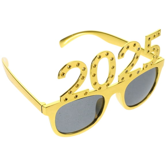 PBPBOX Golden 2025 Party Glasses for New Year Photo Props and Festival Decoration