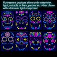thumbnail image 2 of Funny Halloween Death Fluorescent Tattoo Sticker Face Sticker Undead Ghost Day Scar Tattoo Sticker, Temporary Tattoo Sticker The Day Of Dead Halloween Makeup, 2 of 4
