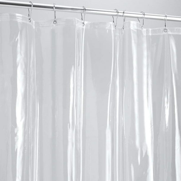Heavyweight Clear Shower Curtain Liner Waterproof and Treated to Resist