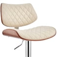 thumbnail image 6 of Maklaine 33" Modern Faux Leather Adjustable Bar Stool in Cream, 6 of 10