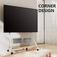 thumbnail image 3 of FITUEYES Design Mobile TV Stand for 65 75 78 88 Inch TV, Rolling TV Stand with Wooden Storage Shelves, Suitable for Living Room, Office and More, Collector Series., 3 of 5