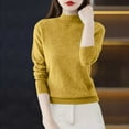 thumbnail image 7 of BLVB Mock Neck Sweaters for Women Fall Winter Classic Sweater Long Sleeve Soft Dressy Casual Knit Pullover Tops, 7 of 7
