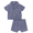 Gray, variant on by Gerber Baby Boy Binding Shirt and Short Outfit Set, 2-Piece, Sizes 0/3 Months - 24 Months