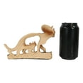 thumbnail image 6 of Jurassic Dinosaur 3 Horns Triceratops Mother and Baby Faux Wood Cutout Figurine, 6 of 6