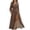 *4-Coffee, variant on Women's Floral Print V-Neck Boho Maxi Dress,Ladies Short Sleeve Vintage High Waist Flowy Dress,Renaissance Festival Casual Party Wear for Women,Beige,S-5XL