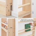 thumbnail image 4 of Kids Bookshelf 4-Tier - Space-Saving Behind The Door Storage Shelf - Pine Wood Thin Bookshelf 4 Shelves Wall Mounted - Suitable for Children's Books in Bedroom, Living Room and Nursery, 4 of 8