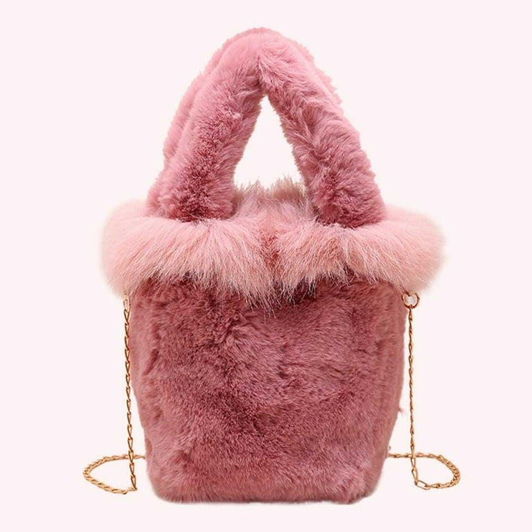 Fluffy bucket online bag