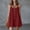 Wine, variant on Women's 2026 Summer Spaghetti Strap Scoop Neck Mini Sundress, Front Button Down Empire Waist Loose Sleeveless Short Casual Dress with Pockets for Vacation Beach Daily Wear