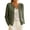 Army Green, variant on Cable Knit Cardigan Sweater for Women Long Sleeve Crew Neck Button Front Casual Cropped Layering Outerwear Jacket, Brown M