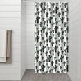 thumbnail image 3 of Minimalist Botanical Cactus Shower Curtain 36x72, Aesthetic Succulents, Retro Desert Succulent Design, Quick-Dry Polyester Fiber for Bathroom Decor, 3 of 5