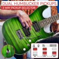 thumbnail image 2 of Kit de guitarra eléctrica Pyle Legacy Green con amplificador y accesorios, 2 of 7