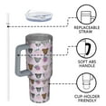 thumbnail image 4 of OBREWU Cute Pitbull Terriers Dog and Flower Tumbler with Handle and Lid,Cute Pitbull Terriers Dog and Flower 40oz Double Wall Vacuum Insulated Tumbler,Cups Gift for Women and Men, 4 of 7