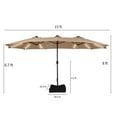 thumbnail image 4 of Mondawe 15ft Double-Sided Solar Patio Umbrella with Base (Included) Large Outdoor Umbrella with Solar Lights, 4 of 7