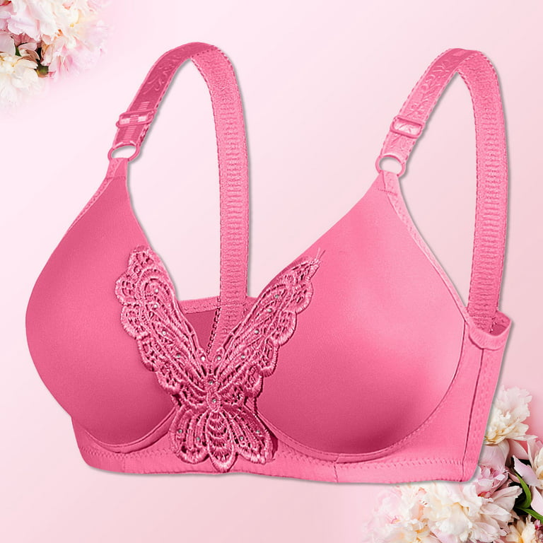 Strapless Push up Bras for Women Thin Solid Color Embroidered