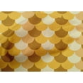 thumbnail image 4 of oneOone Coton Popeline Moutarde Foncée Tissu Échelles Géométriques Robe Tissu Tissu Imprimé par la Cour 56 Pouces de Large, 4 of 4