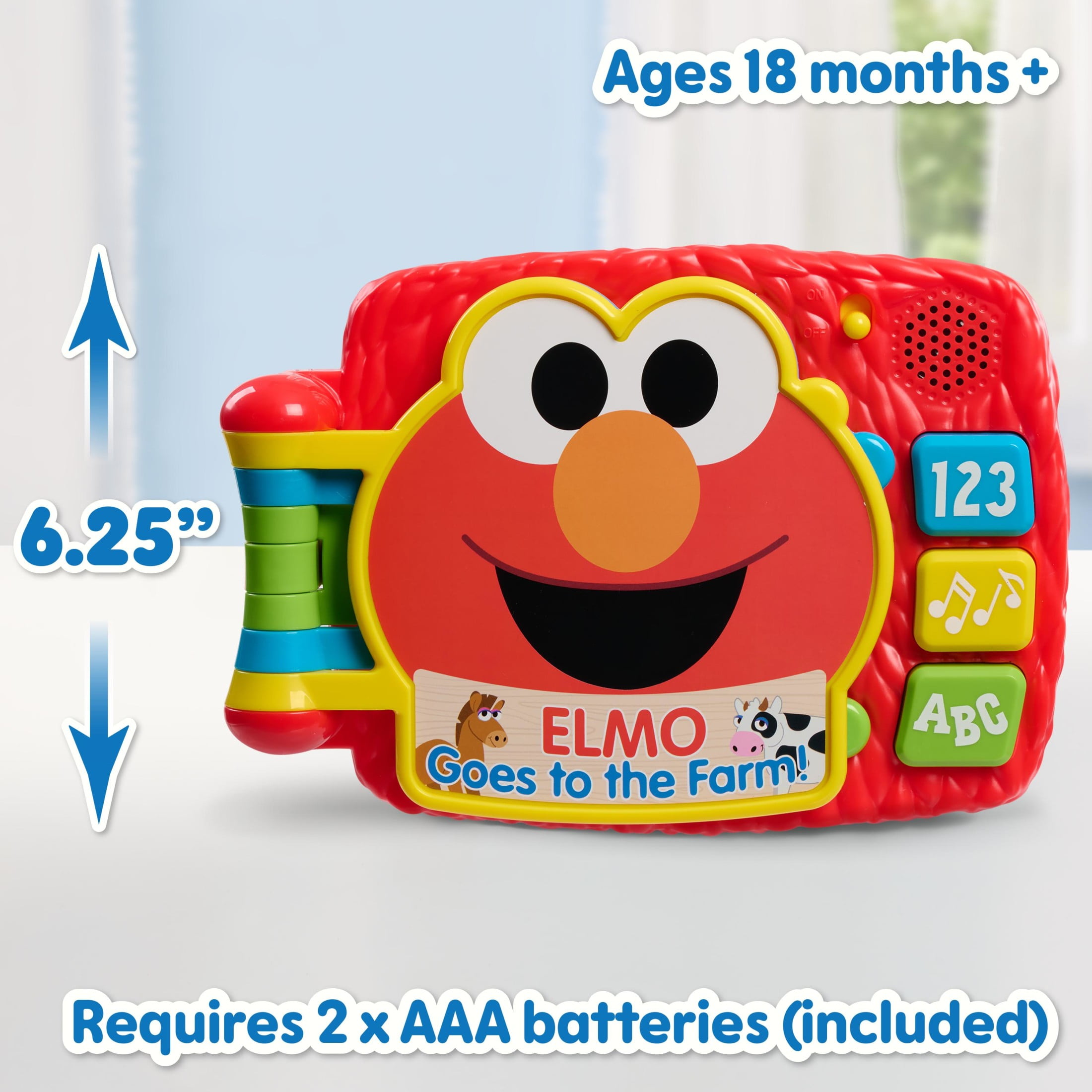 Sesame Street Elmo's Lots to Learn 6.25 Inch Book, Interactive