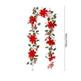 thumbnail image 3 of 圣节 Guirlande Murale en Rotin avec Feuilles de Houx Réalistes et Baies Rouges 200 cm 190 cm 175 cm Longueurs Matériau en Mousse, 3 of 6